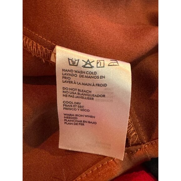 Steele Womens Burnt Orange Slip Maxi Dress With Tie-Back Thigh Slit And Spaghett - Picture 10 of 10